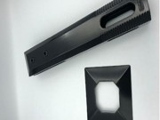 Core drilled square spigot in matt black